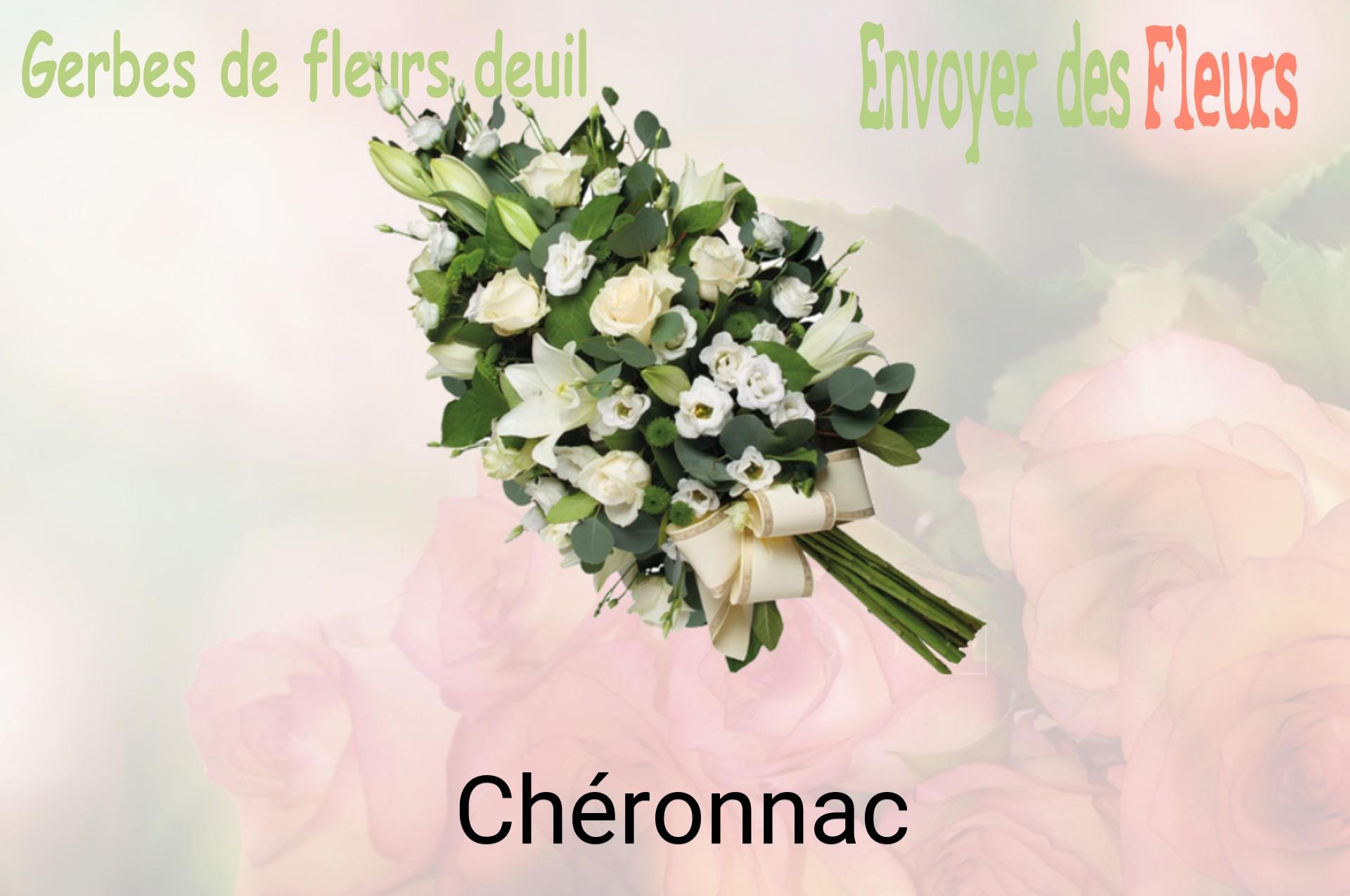 Gerbe de fleurs de deuil livrée à Chéronnac